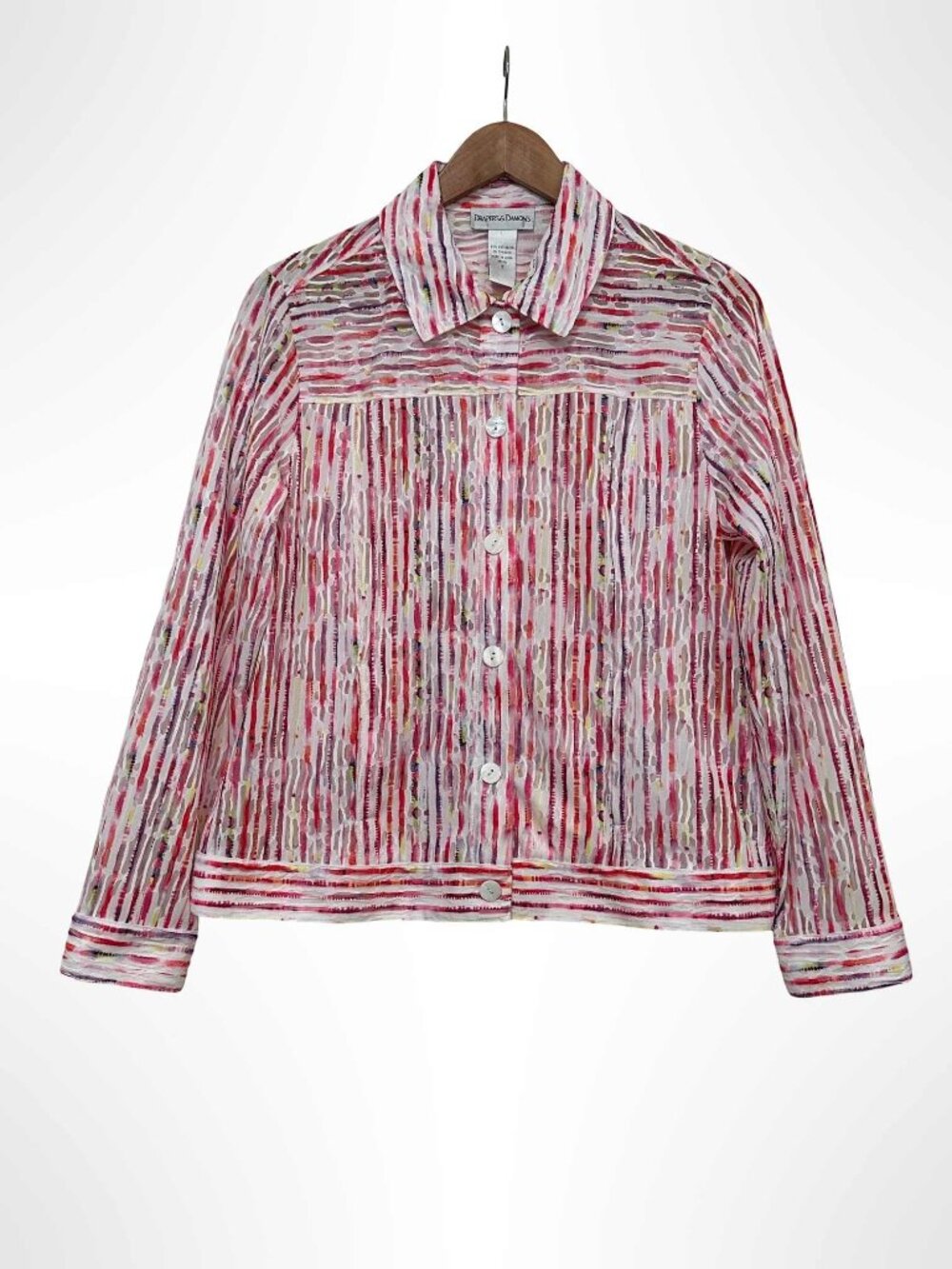 DRAPER'S & DAMON'S Button Down Long Sleeve Lightweight Jacket Size S